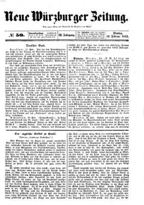 Neue Würzburger Zeitung Montag 19. Februar 1855