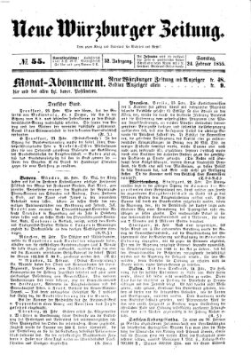 Neue Würzburger Zeitung Samstag 24. Februar 1855