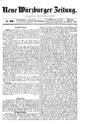 Neue Würzburger Zeitung Mittwoch 28. Februar 1855