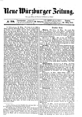 Neue Würzburger Zeitung Dienstag 20. März 1855