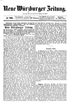 Neue Würzburger Zeitung Samstag 31. März 1855