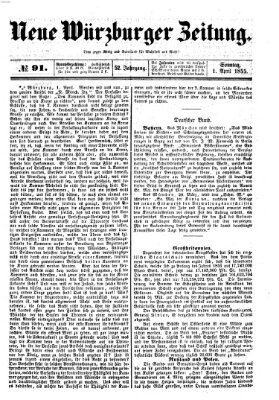 Neue Würzburger Zeitung Sonntag 1. April 1855