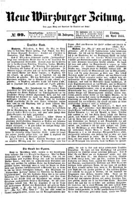 Neue Würzburger Zeitung Dienstag 10. April 1855