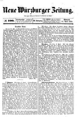 Neue Würzburger Zeitung Mittwoch 11. April 1855