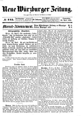 Neue Würzburger Zeitung Donnerstag 26. April 1855