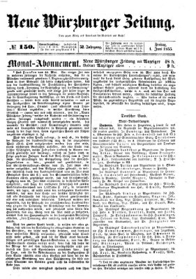 Neue Würzburger Zeitung Freitag 1. Juni 1855