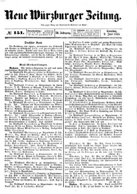 Neue Würzburger Zeitung Samstag 2. Juni 1855