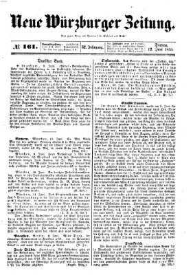 Neue Würzburger Zeitung Dienstag 12. Juni 1855