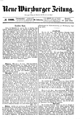 Neue Würzburger Zeitung Sonntag 17. Juni 1855