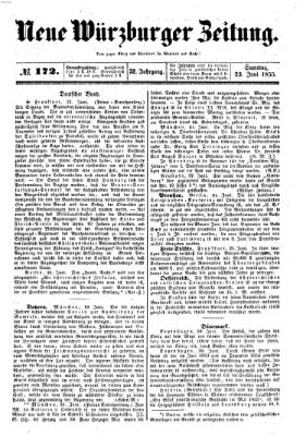 Neue Würzburger Zeitung Samstag 23. Juni 1855