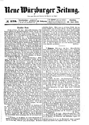 Neue Würzburger Zeitung Samstag 30. Juni 1855