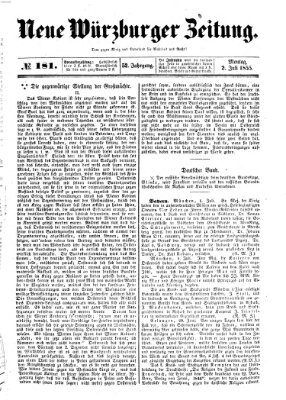 Neue Würzburger Zeitung Montag 2. Juli 1855