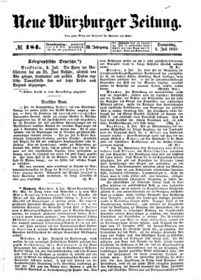 Neue Würzburger Zeitung Donnerstag 5. Juli 1855