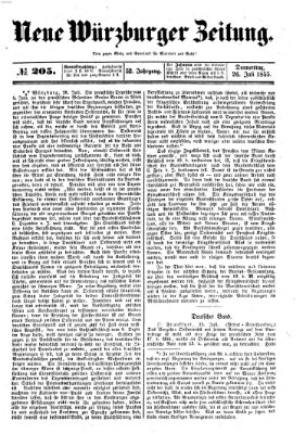 Neue Würzburger Zeitung Thursday 26. July 1855