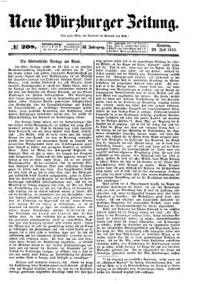 Neue Würzburger Zeitung Sonntag 29. Juli 1855