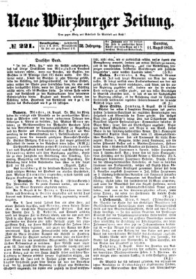 Neue Würzburger Zeitung Samstag 11. August 1855