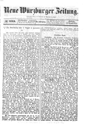 Neue Würzburger Zeitung Sonntag 12. August 1855