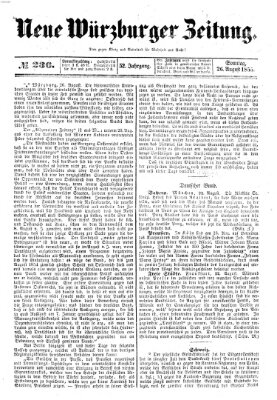 Neue Würzburger Zeitung Sonntag 26. August 1855