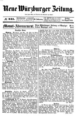 Neue Würzburger Zeitung Freitag 31. August 1855