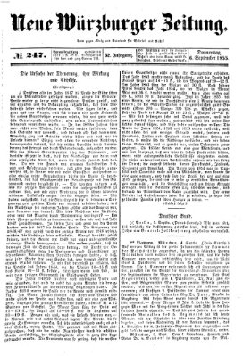 Neue Würzburger Zeitung Donnerstag 6. September 1855