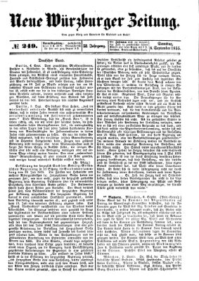 Neue Würzburger Zeitung Samstag 8. September 1855