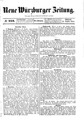 Neue Würzburger Zeitung Mittwoch 12. September 1855