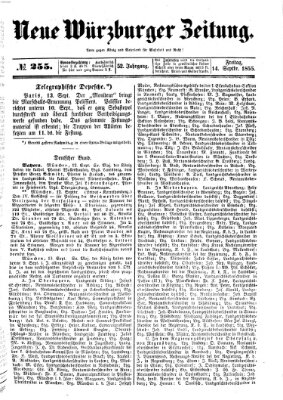 Neue Würzburger Zeitung Freitag 14. September 1855