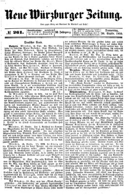 Neue Würzburger Zeitung Donnerstag 20. September 1855