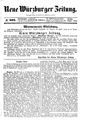 Neue Würzburger Zeitung Freitag 21. September 1855