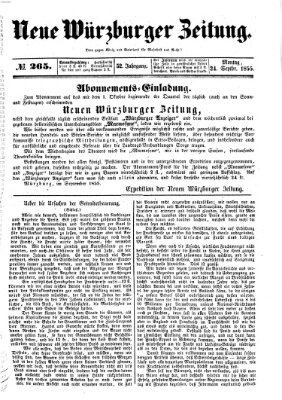 Neue Würzburger Zeitung Montag 24. September 1855