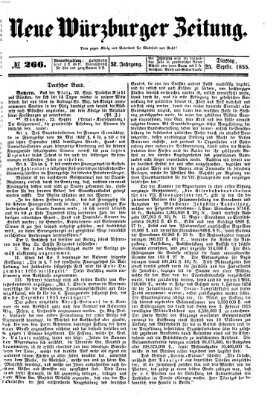 Neue Würzburger Zeitung Dienstag 25. September 1855