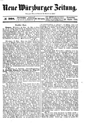 Neue Würzburger Zeitung Donnerstag 27. September 1855