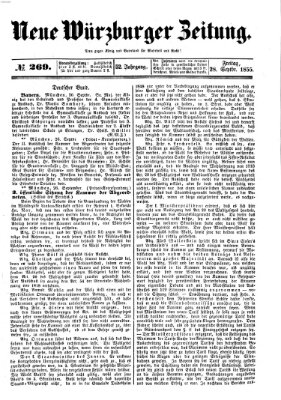 Neue Würzburger Zeitung Freitag 28. September 1855