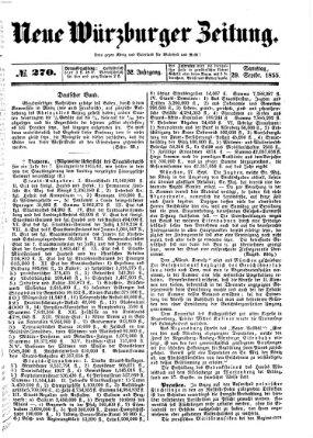 Neue Würzburger Zeitung Samstag 29. September 1855