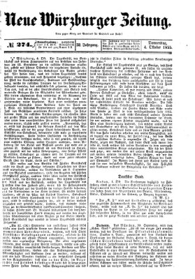 Neue Würzburger Zeitung Donnerstag 4. Oktober 1855