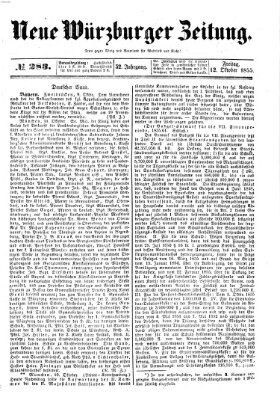 Neue Würzburger Zeitung Freitag 12. Oktober 1855