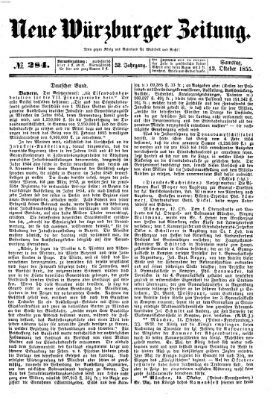 Neue Würzburger Zeitung Samstag 13. Oktober 1855