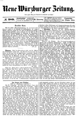 Neue Würzburger Zeitung Donnerstag 18. Oktober 1855