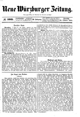 Neue Würzburger Zeitung Sonntag 21. Oktober 1855