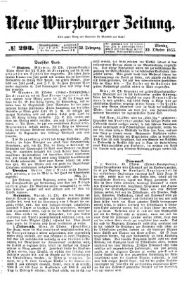 Neue Würzburger Zeitung Montag 22. Oktober 1855