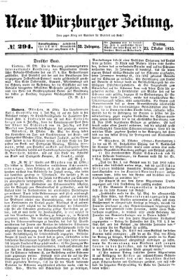 Neue Würzburger Zeitung Dienstag 23. Oktober 1855