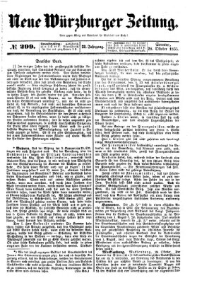 Neue Würzburger Zeitung Sonntag 28. Oktober 1855