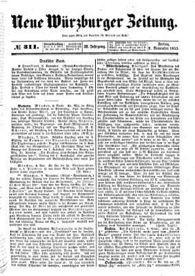 Neue Würzburger Zeitung Freitag 9. November 1855