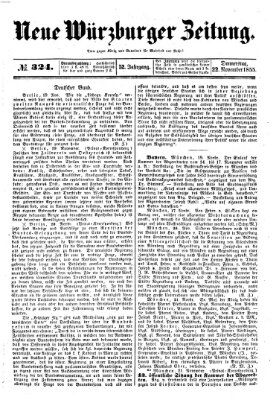 Neue Würzburger Zeitung Donnerstag 22. November 1855