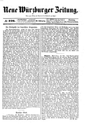 Neue Würzburger Zeitung Samstag 24. November 1855