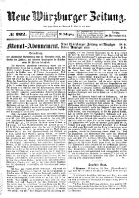 Neue Würzburger Zeitung Freitag 30. November 1855