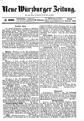 Neue Würzburger Zeitung Freitag 7. Dezember 1855