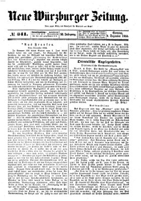 Neue Würzburger Zeitung Sonntag 9. Dezember 1855