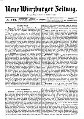 Neue Würzburger Zeitung Montag 10. Dezember 1855