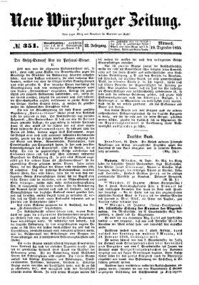 Neue Würzburger Zeitung Mittwoch 19. Dezember 1855